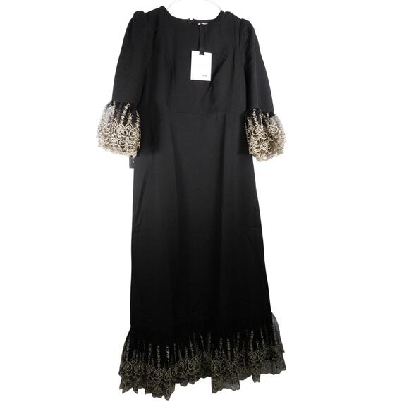 New Tuckernuck Pomander Place Gold Lace Lillith Midi Dress Sz Medium 0107 - Picture 4 of 11